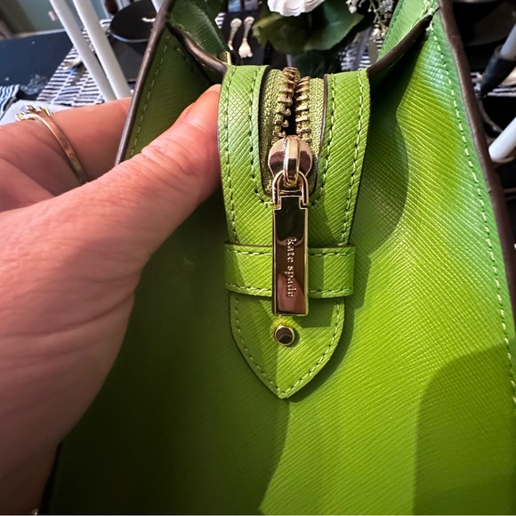 kate spade ♠️- $429 Madison Saffiano Leather Medium Satchel in Turtle Green, NWT - Picture 15 of 16
